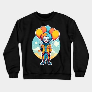 Clown Halloween Illustration Crewneck Sweatshirt